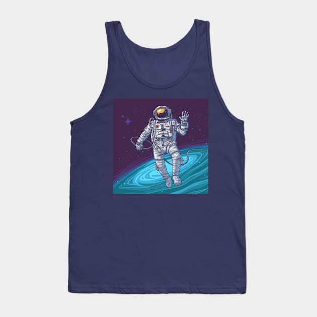 Cosmonaut Tank Top by artly